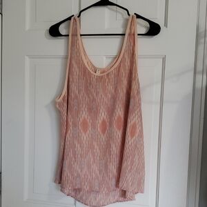Mudd Tank Sz Xl Peach,pink, blue Pattern